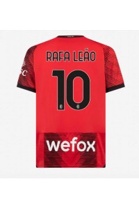 AC Milan Rafael Leao #10 Jalkapallovaatteet Kotipaita 2023-24 Lyhythihainen